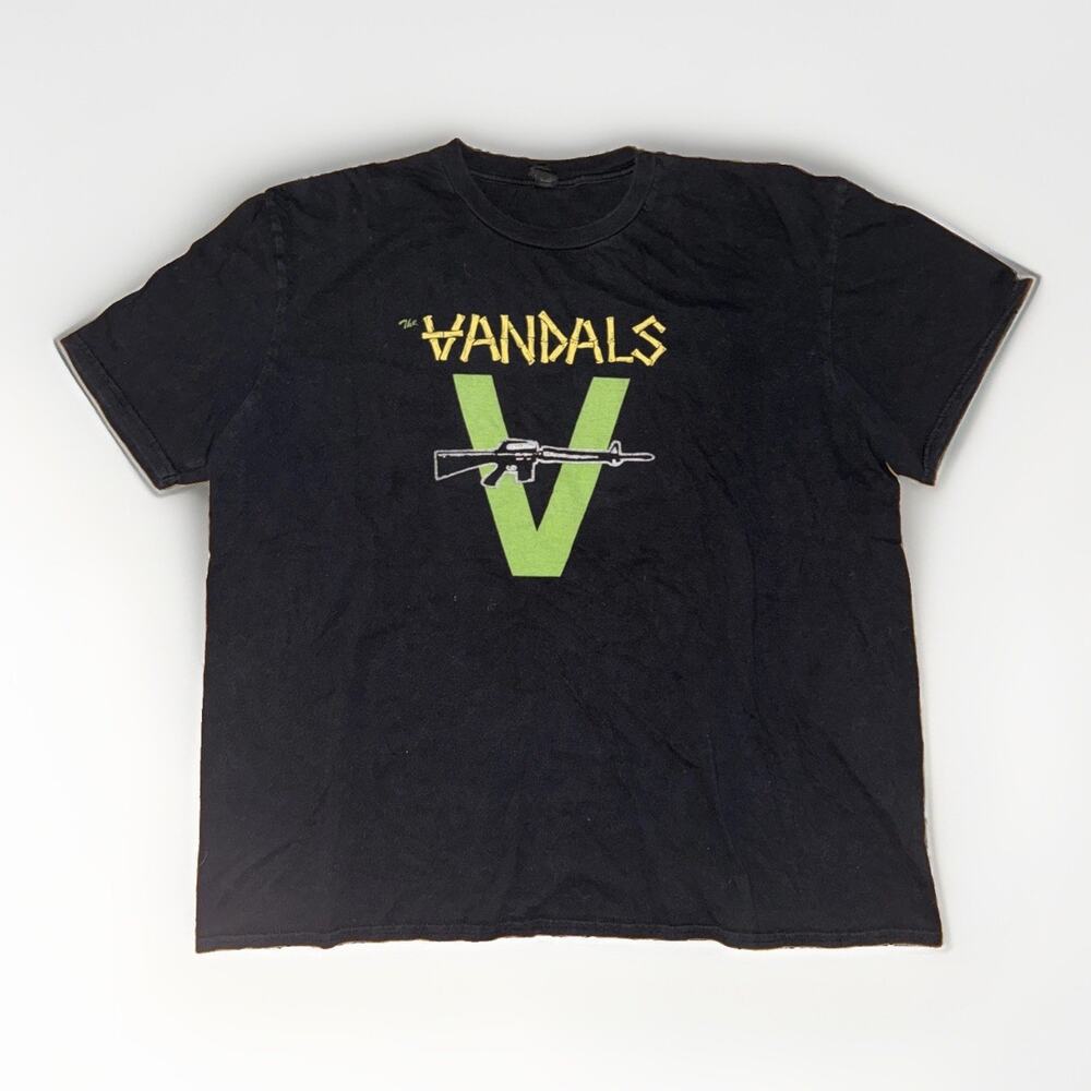Vintage The Vandals Band T-Shirt Black XL 24x27 Punk Rock Skater 90s Y2K